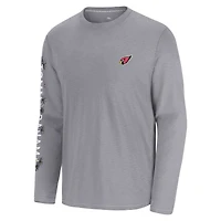 Men's Tommy Bahama  Gray Arizona Cardinals Oasis Endzone Lux Long Sleeve T-Shirt