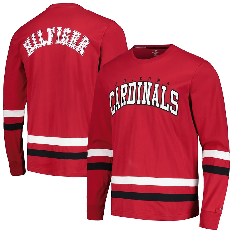 T-shirt à manches longues Tommy Hilfiger Cardinal/Noir Arizona Cardinals Nolan pour hommes