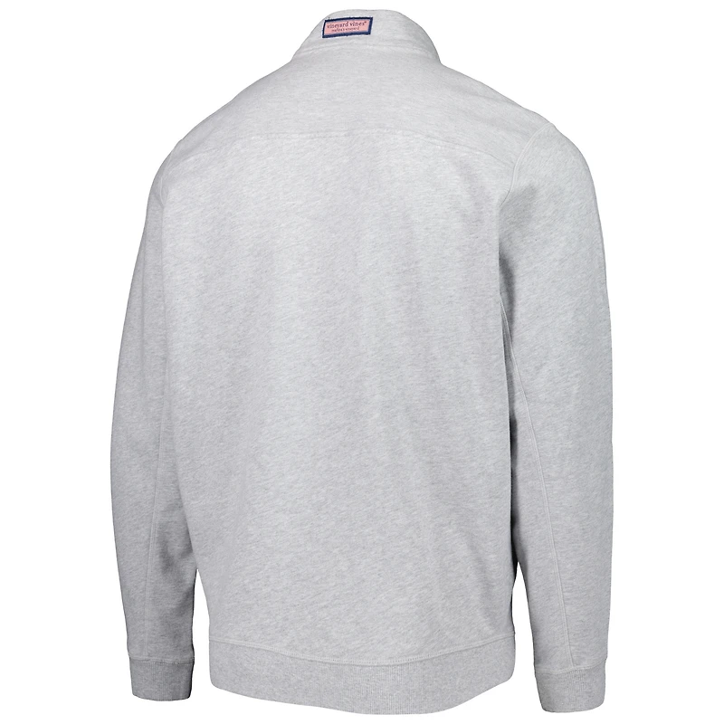 Men's Vineyard Vines Heather Gray Arizona Cardinals Shep Shirt Quarter-Zip Sweatshirt