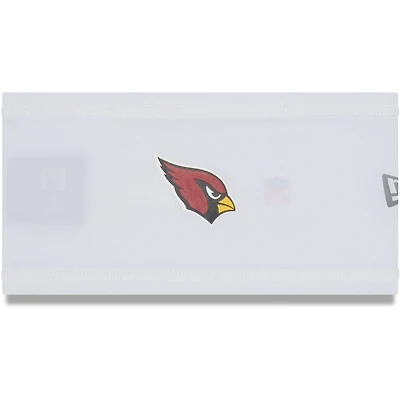 Bandeau d'entraînement officiel New Era Arizona Cardinals COOLERA Blanc