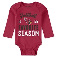 Vêtements pour nouveau-nés et nourrissons par Erin Andrews Ensemble de body pantalon trois pièces Arizona Cardinals Turn Me Around