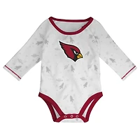 Nouveau-né et bébé blanc/Cardinal Arizona Cardinals Dream Team body pantalon chapeau ensemble
