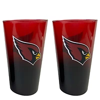Ensemble de deux verres à bière ombrés de 473 ml (16 oz) aux couleurs des Cardinals de l'Arizona, par The Memory Company
