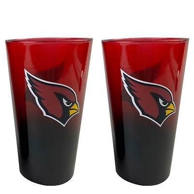 Ensemble de deux verres à bière ombrés de 473 ml (16 oz) aux couleurs des Cardinals de l'Arizona, par The Memory Company