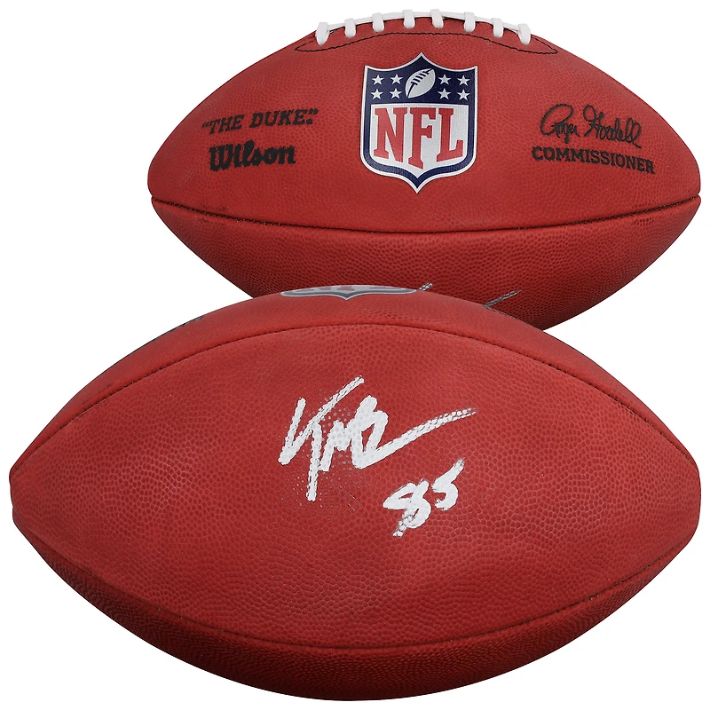 Ballon de football américain Duke en couleur, autographié par Trey McBride des Cardinals de l'Arizona