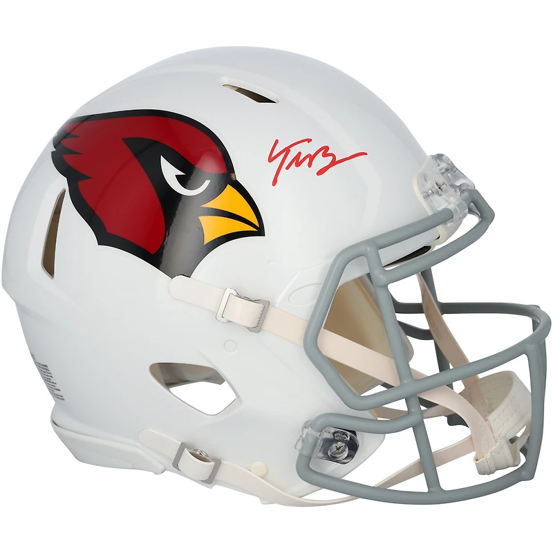 Casque authentique Riddell 2005-22 Throwback Speed autographié par Trey McBride des Cardinals de l'Arizona
