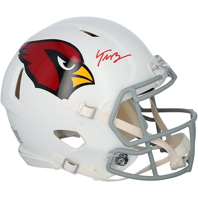 Casque authentique Riddell 2005-22 Throwback Speed autographié par Trey McBride des Cardinals de l'Arizona