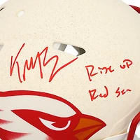 Trey McBride Arizona Cardinals Autographed Riddell Rivalry Speed Authentic Helmet with "Rise Up Red Sea" Inscription 