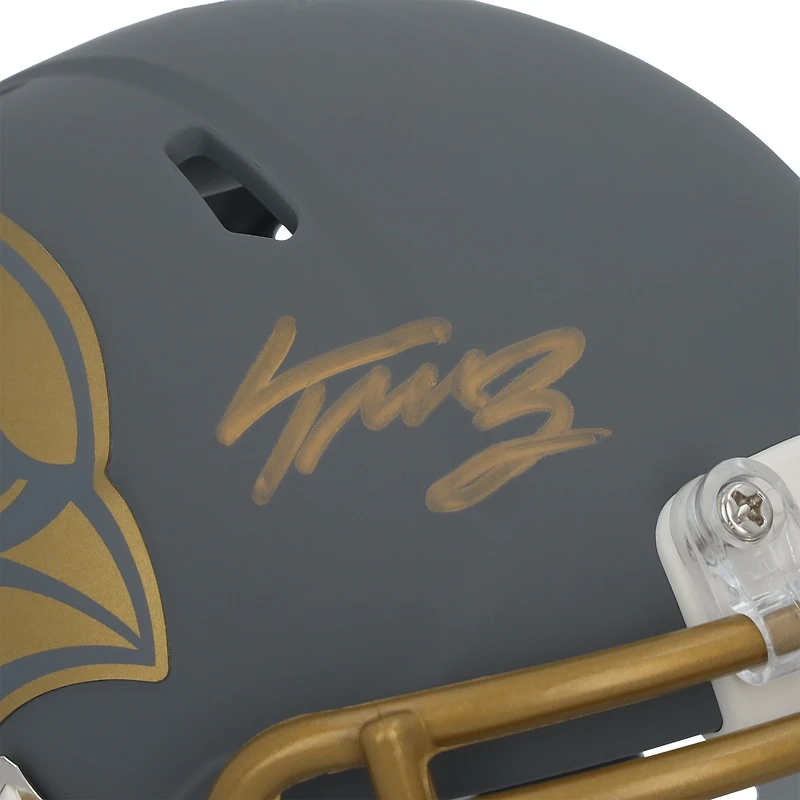 Casque Riddell Slate Speed Mini autographié par Trey McBride des Cardinals de l'Arizona