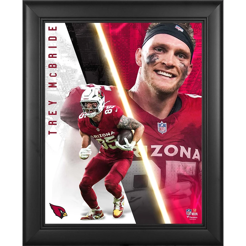 Trey McBride, Cardinals de l'Arizona, collage encadré 33 x 41 cm (13 x 16 pouces), Radiance