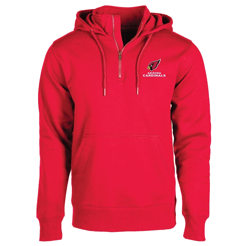 Unisex Dunbrooke Cardinal Arizona Cardinals Defender Quarter-Zip Hoodie