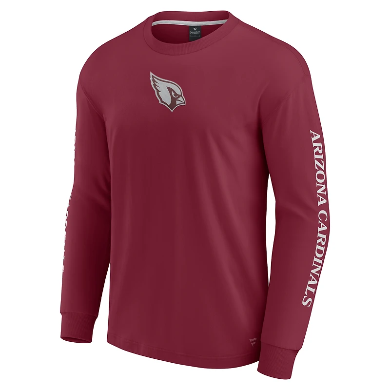 T-shirt unisexe à manches longues Fanatics Cardinal Arizona Cardinals Elements Strive