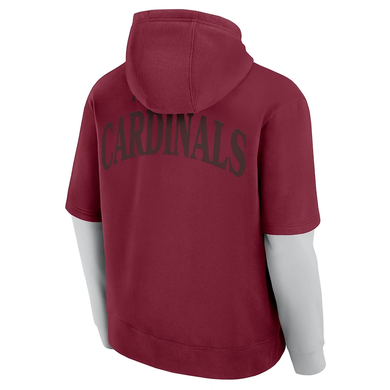Sweat à capuche unisexe Fanatics Cardinal Arizona Cardinals Sleek Elements