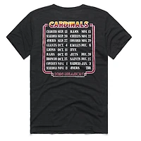 Unisex Homage Charcoal Arizona Cardinals 2026 NFL Schedule Queen Tri-Blend T-Shirt