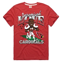 Unisex Homage Jeremiyah Love Cardinal Arizona Cardinals Caricature Player Graphic Tri-Blend T-Shirt