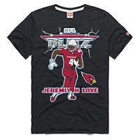 Unisex Homage Jeremiyah Love Charcoal Arizona Cardinals NFL Blitz Tri-Blend T-Shirt