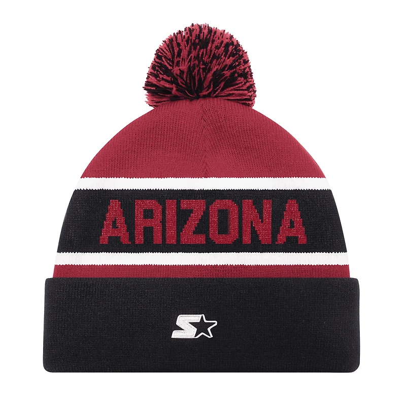 Unisex Starter Black Arizona Cardinals Cuffed Knit Hat with Pom