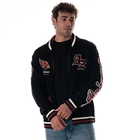 Pull unisexe noir zippé en jacquard des Cardinals de l'Arizona The Wild Collective