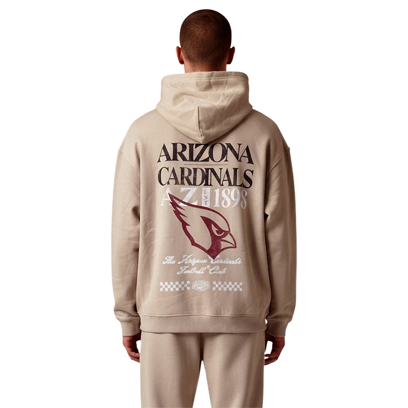 Unisex The Wild Collective  Tan Arizona Cardinals Oversized Graphic Fleece Hoodie