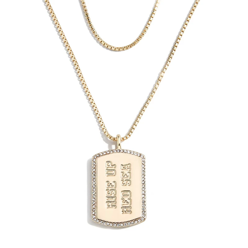 WEAR by Erin Andrews x Baublebar Arizona Cardinals Collier en or avec étiquette de chien