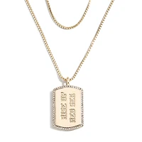 WEAR by Erin Andrews x Baublebar Arizona Cardinals Collier en or avec étiquette de chien