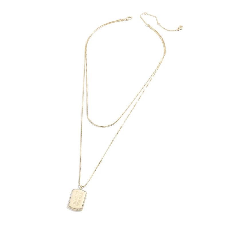 WEAR by Erin Andrews x Baublebar Arizona Cardinals Collier en or avec étiquette de chien