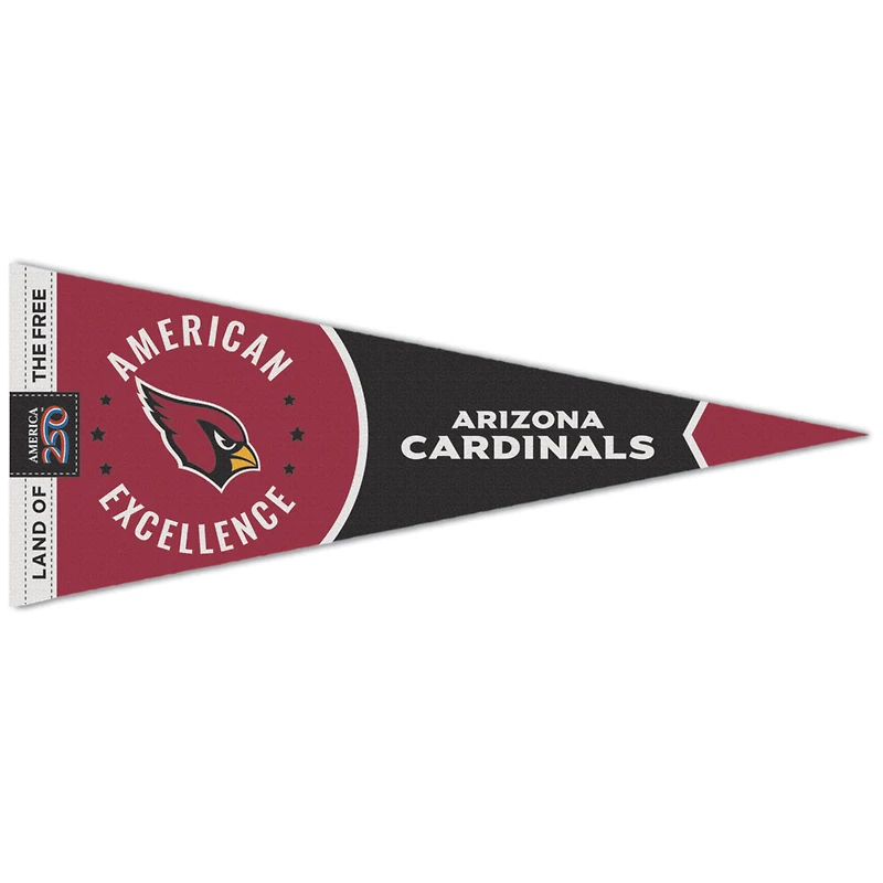 Fanion premium WinCraft Arizona Cardinals 12" x 30" America 250