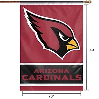 Bannière verticale simple face WinCraft Arizona Cardinals 28" x 40" avec logo principal