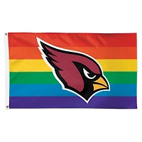 Drapeau de luxe WinCraft Arizona Cardinals 91 x 152 cm (3 pi x 5 pi) Pride à une face