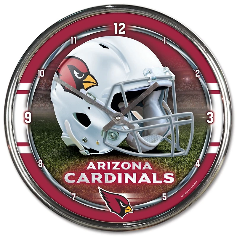 Horloge murale chromée WinCraft Cardinals de l'Arizona