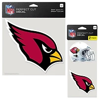 Lot de deux autocollants WinCraft Arizona Cardinals Perfect Cut