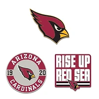 Ensemble de trois broches de pin WinCraft Arizona Cardinals