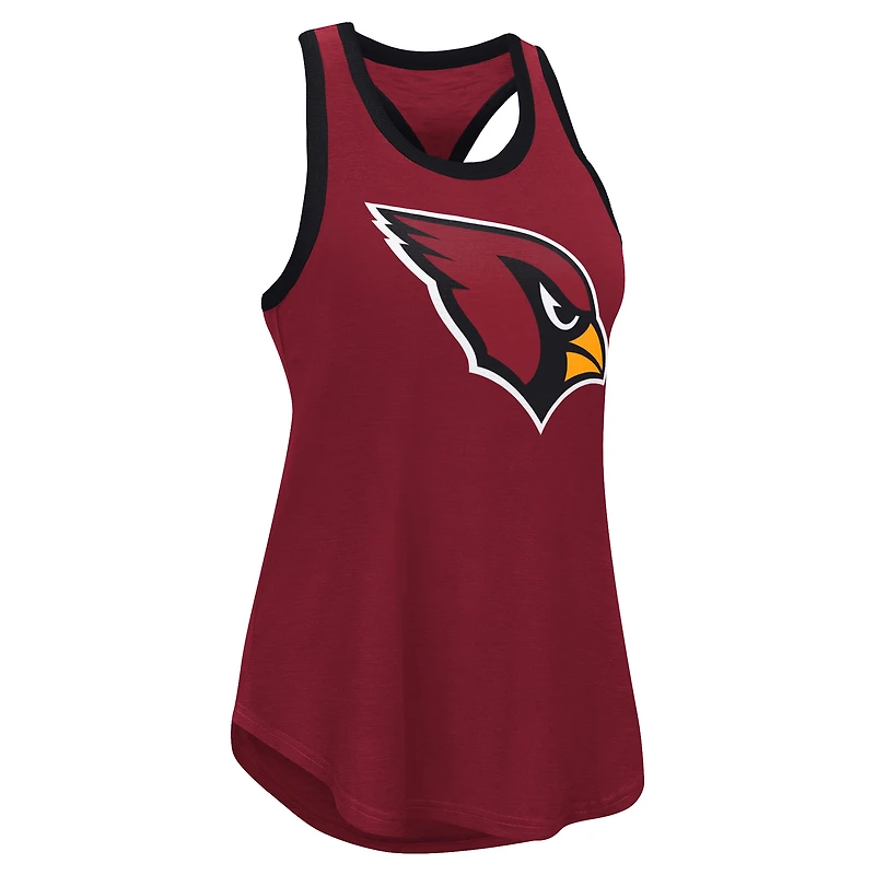 Débardeur dos nageur Tater G-III 4Her par Carl Banks pour femme Cardinal Arizona Cardinals
