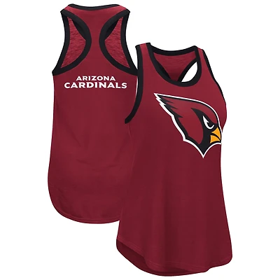 Débardeur dos nageur Tater G-III 4Her par Carl Banks pour femme Cardinal Arizona Cardinals