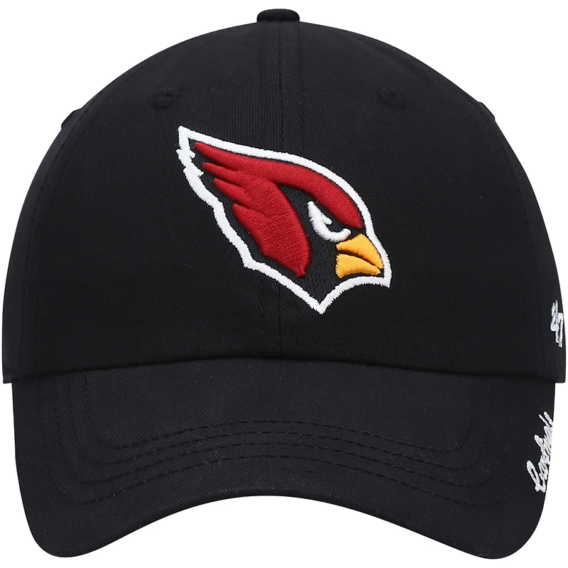 Women's '47 Black Arizona Cardinals Miata Clean Up Adjustable Hat