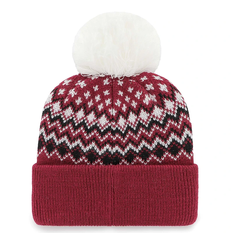 Bonnet en tricot à revers Elsa '47 Cardinal Arizona Cardinals pour femmes avec pompon