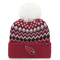 Bonnet en tricot à revers Elsa '47 Cardinal Arizona Cardinals pour femmes avec pompon