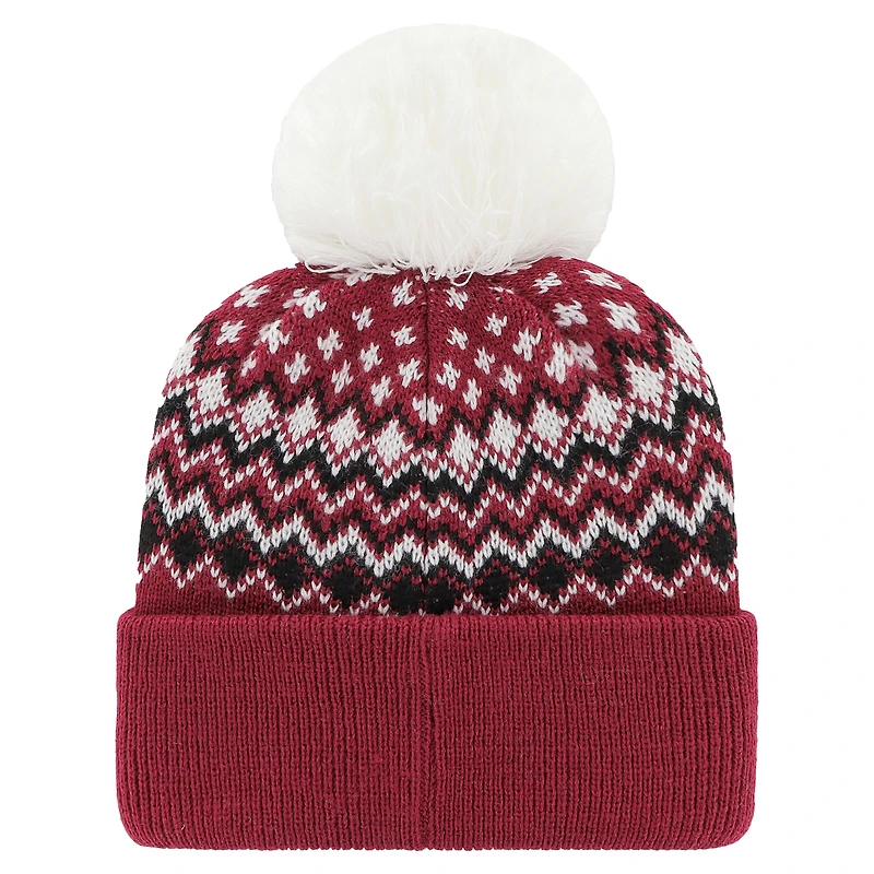 Bonnet tricoté à revers Elsa pour femme '47 Cardinal Arizona Cardinals avec pompon