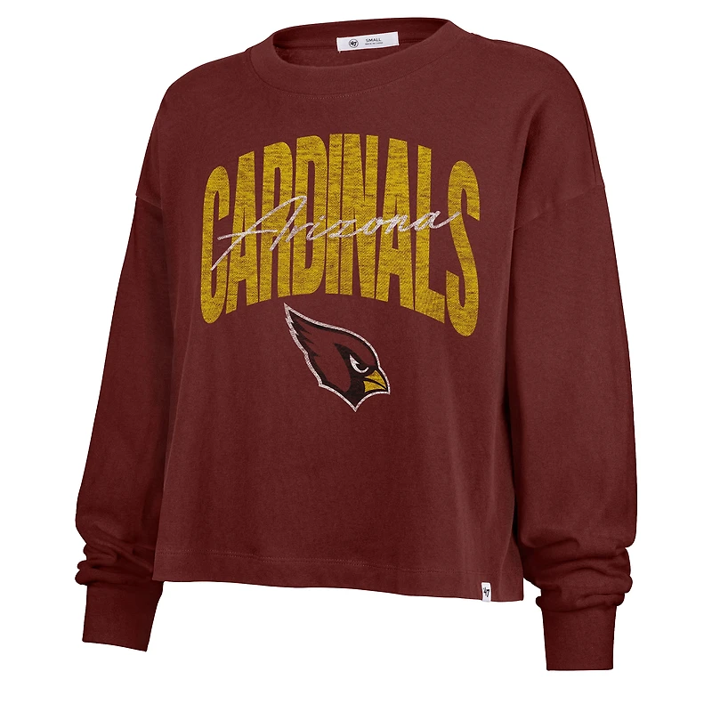 T-shirt court à manches longues pour femme '47 Cardinal Arizona Cardinals Muse Sydney