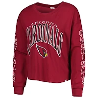 T-shirt court à manches longues '47 Cardinal Arizona Cardinals Skyler Parkway pour femme
