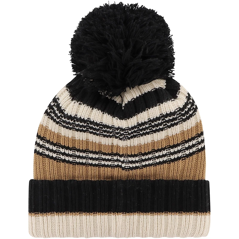 Women's '47 Natural Arizona Cardinals Barista Cuffed Knit Hat with Pom