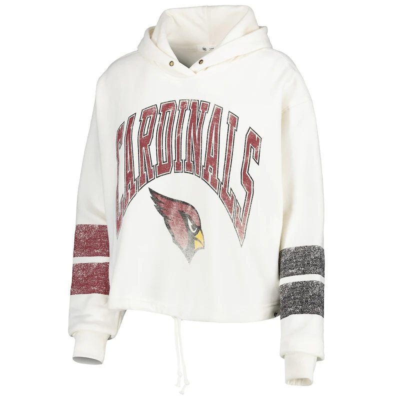 Women's '47 Oatmeal Arizona Cardinals Harper Pullover Hoodie