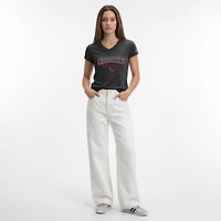 T-shirt à col en V Champion noir pour femmes, Arizona Cardinals Triumph Tri-Blend