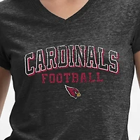 Women's Champion Black Arizona Cardinals Triumph Tri-Blend V-Neck T-Shirt