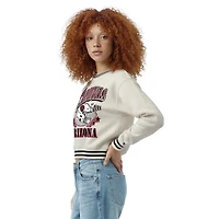 Sweat-shirt en polaire à tissage inversé crème Champion pour femme, Arizona Cardinals