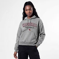 Sweat à capuche Champion Tri-Blend gris pour femme, Arizona Cardinals Triumph.