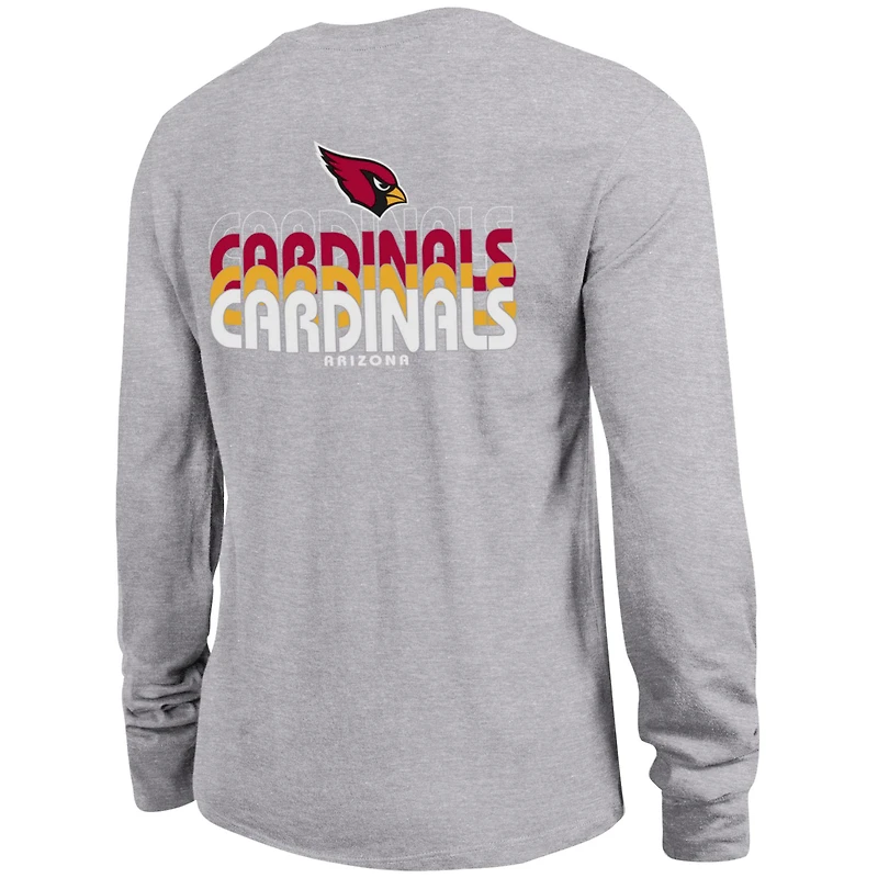 T-shirt à manches longues Core des Cardinals de l'Arizona, championne féminine, gris chiné