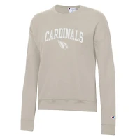 Women's Champion  Light Brown Arizona Cardinals Powerblend Cocoa Butter Fleece Sweatshirt