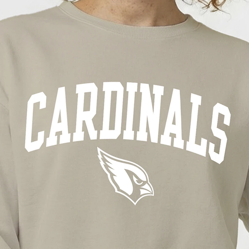 Women's Champion  Light Brown Arizona Cardinals Powerblend Cocoa Butter Fleece Sweatshirt