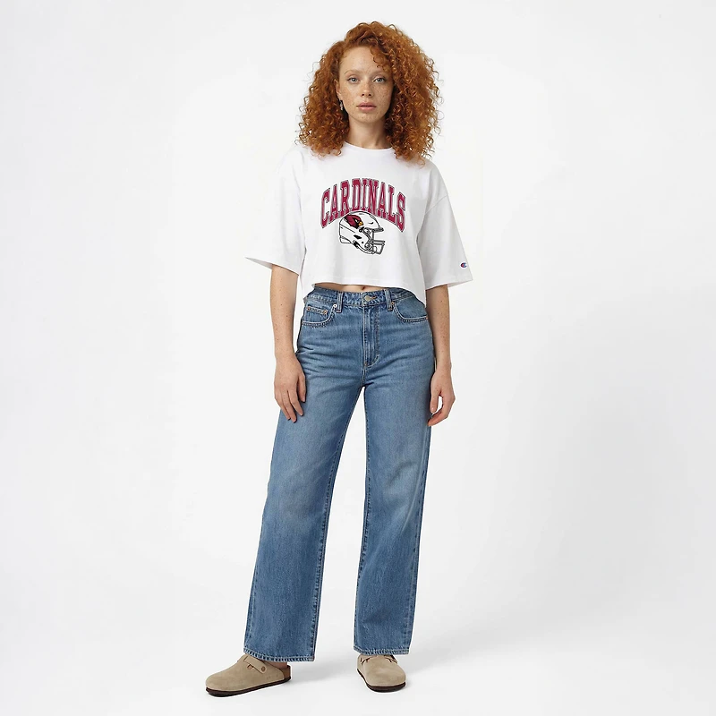 T-shirt court boyfriend blanc Champion Arizona Cardinals pour femme